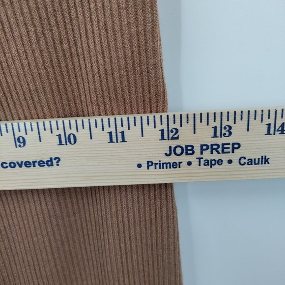 Forever 21Ribbed Mock Neck Midi Knit Dress Taupe Color,  Medium - Picture 9 of 10